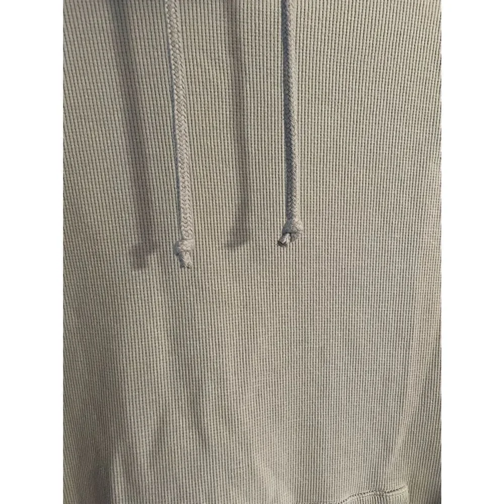 The North Face Men’s Waffle Knit Gray Hooded Pullover L
